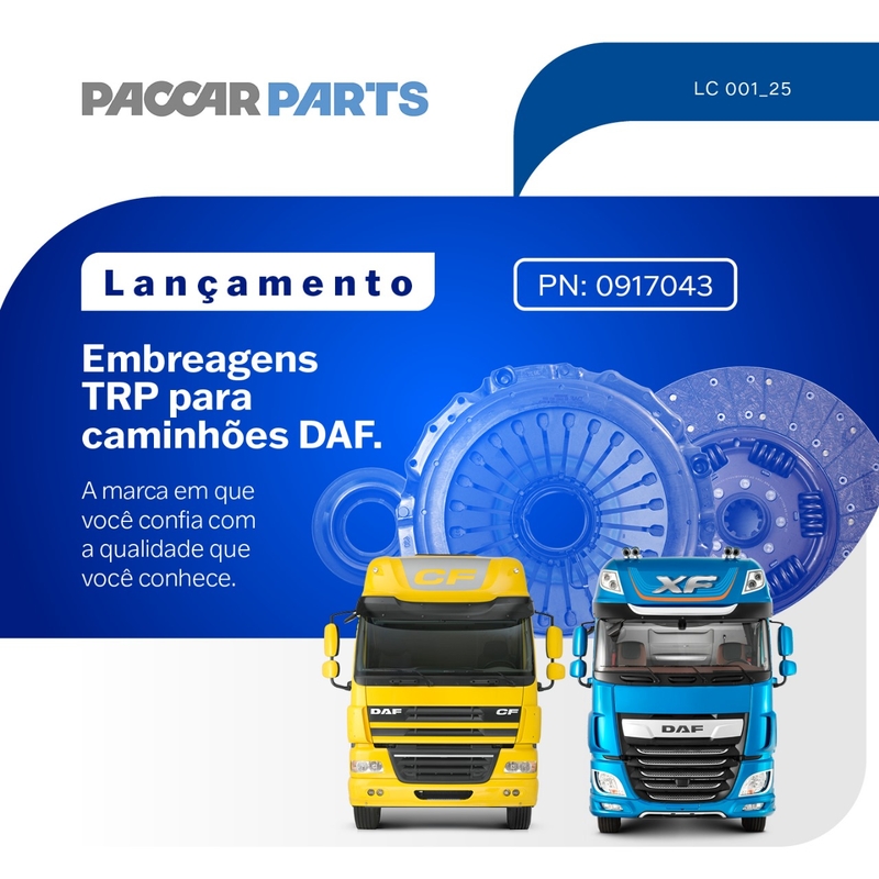 Lançamento Embreagens TRP para caminhões DAF.